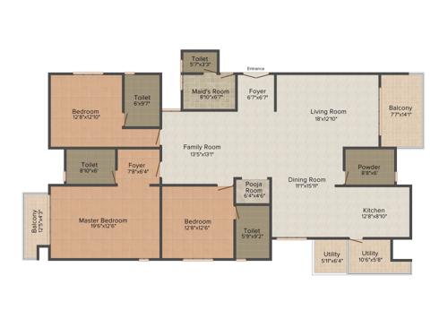 Foundation Shree (3BHK+3T (3,050 sq ft) 3050 sq ft) Foundation Shree (3BHK+3T (3,050 sq ft) 3050 sq ft)