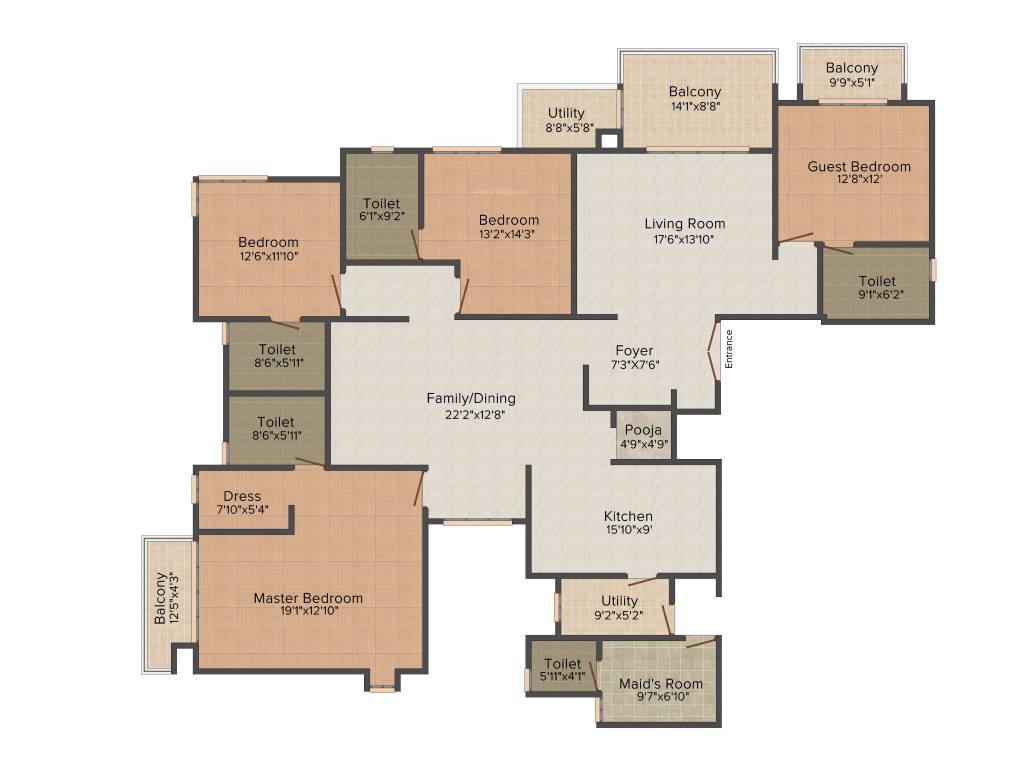 Foundation Shree (4BHK+4T (3,520 sq ft) 3520 sq ft)