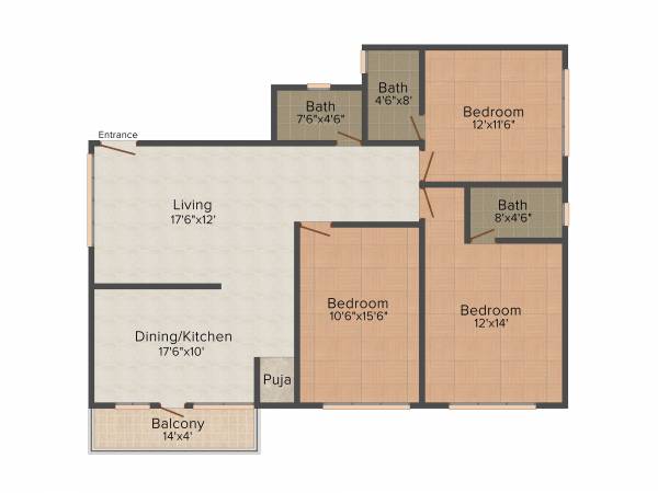 Vaibhav Regency (3BHK+3T (2,000 sq ft) 2000 sq ft)