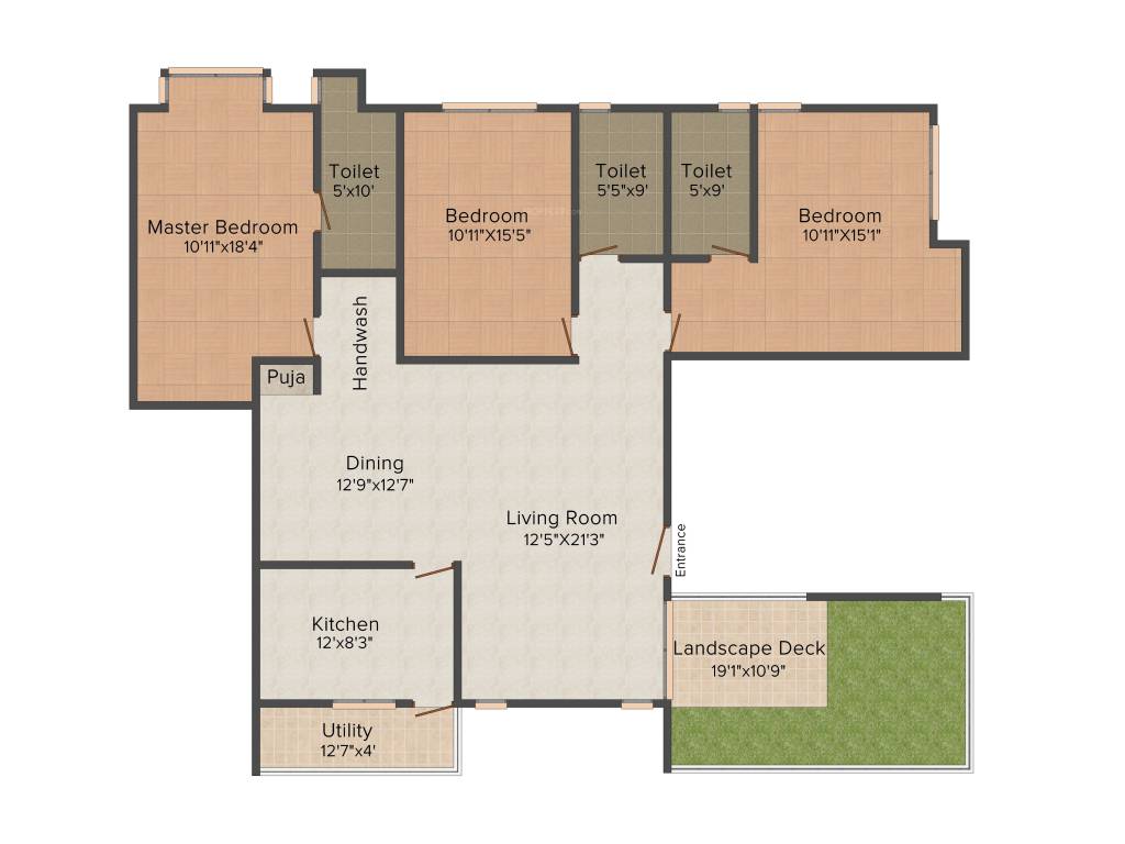 Foundation Alba (3BHK+3T (2,260 sq ft) 2260 sq ft)