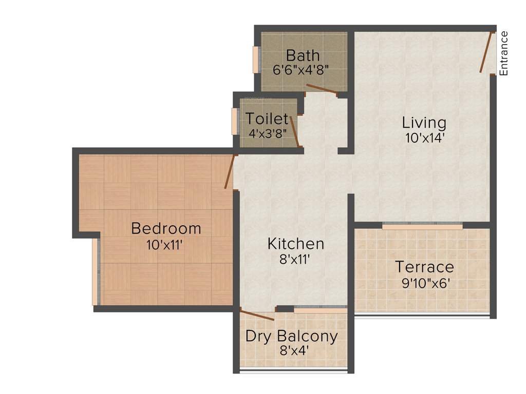 Venkatesh Joy Nest (1BHK+1T (658 sq ft) 658 sq ft)