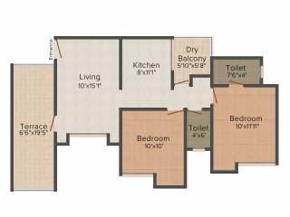 Venkatesh Joy Nest (2BHK+2T (949 sq ft) 949 sq ft)