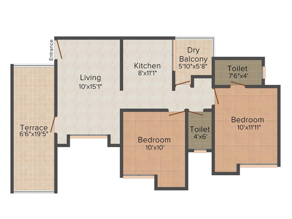 Venkatesh Joy Nest (2BHK+2T (949 sq ft) 949 sq ft)