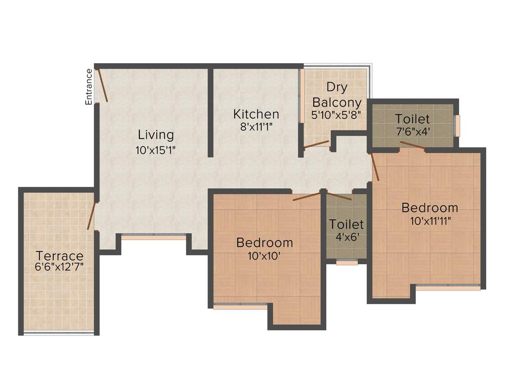 Venkatesh Joy Nest (2BHK+2T (891 sq ft) 891 sq ft)