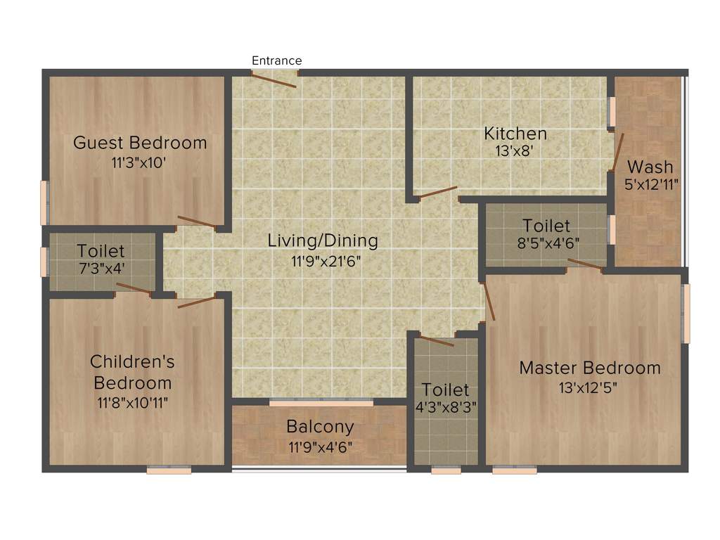 Nivas Vijay Krishna Residency (3BHK+3T (1,430 sq ft) 1430 sq ft)