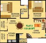 Nandi Aryan Residency (2BHK+2T (1,131 sq ft) 1131 sq ft)