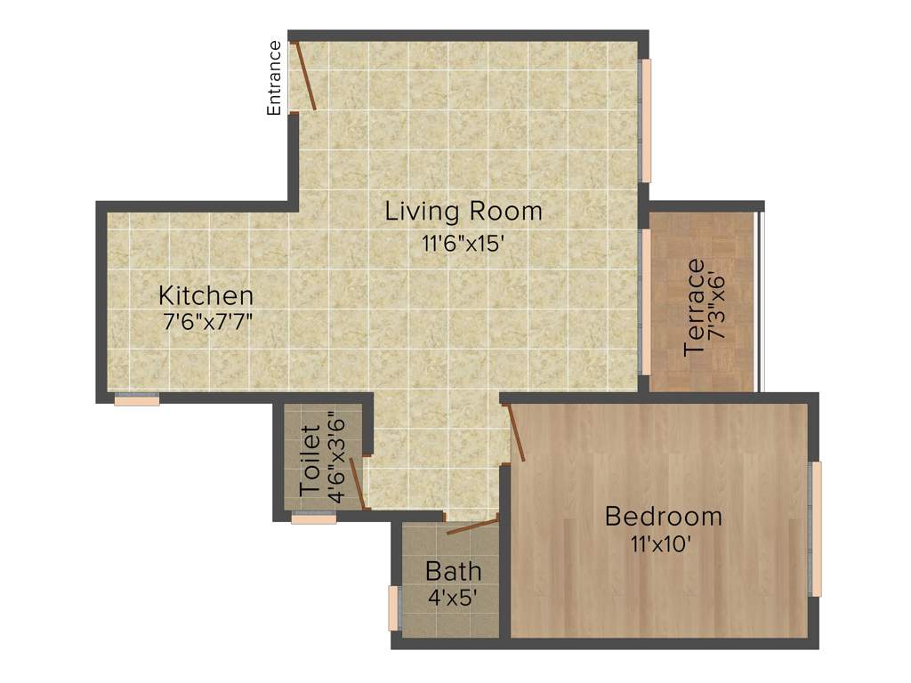 Tanishq Vlasta (1BHK+1T (605 sq ft) 605 sq ft)