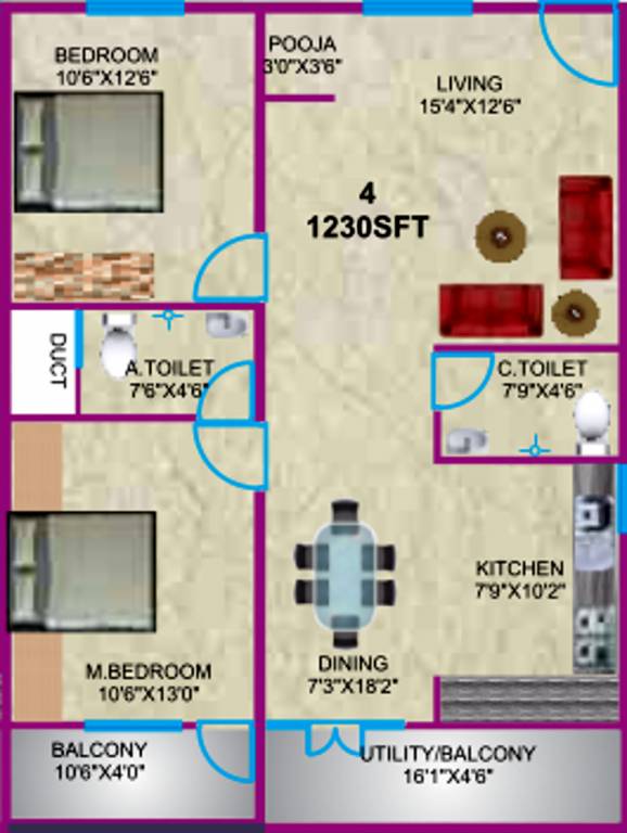 Sumukha Telecom Clusters (2BHK+2T (1,230 sq ft) Pooja Room 1230 sq ft) Sumukha Telecom Clusters (2BHK+2T (1,230 sq ft) Pooja Room 1230 sq ft)