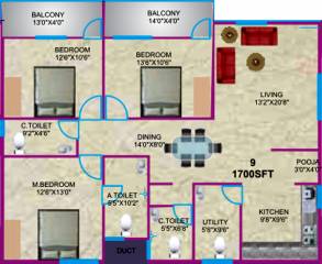 Sumukha Telecom Clusters (3BHK+3T (1,700 sq ft) Pooja Room 1700 sq ft) Sumukha Telecom Clusters (3BHK+3T (1,700 sq ft) Pooja Room 1700 sq ft)
