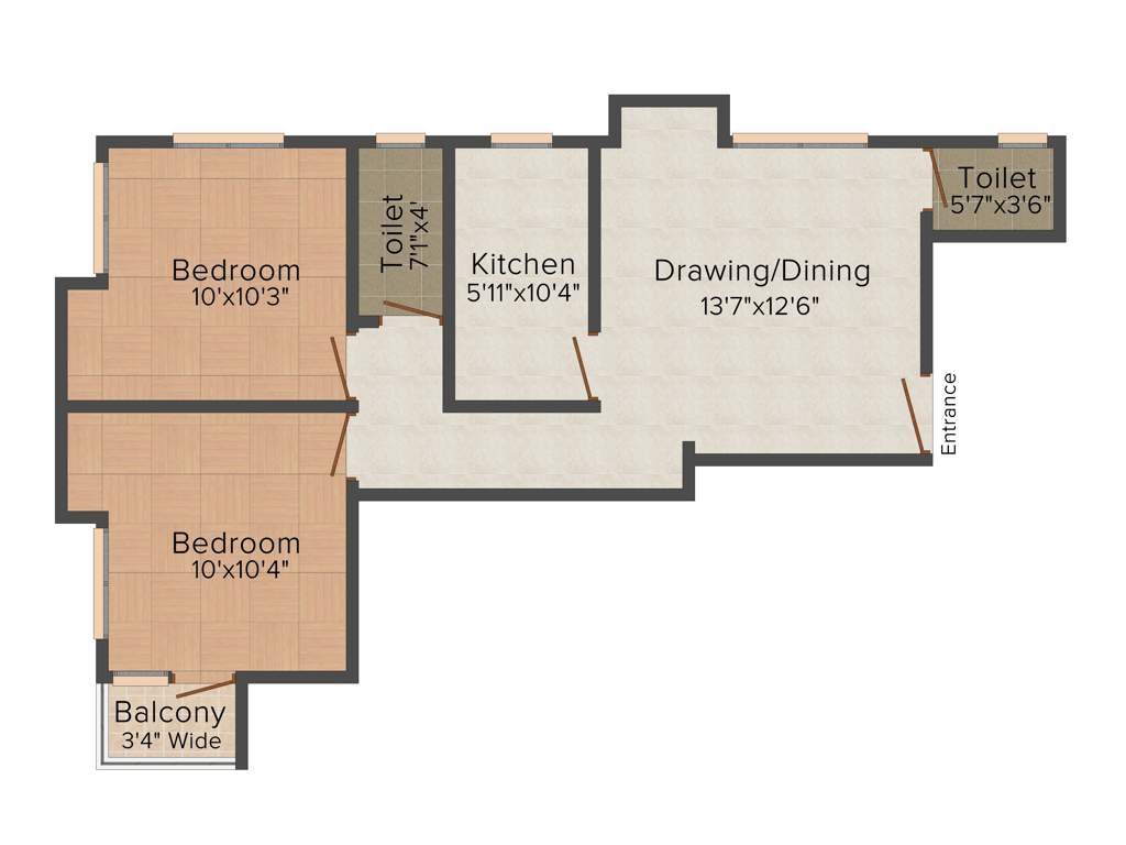 Mikado Onkar Pearl (2BHK+2T (918 sq ft) 918 sq ft)