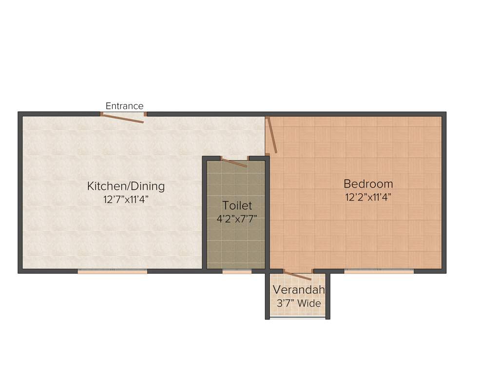 Bhawani Sunvalley (1BHK+1T (530 sq ft) 530 sq ft)