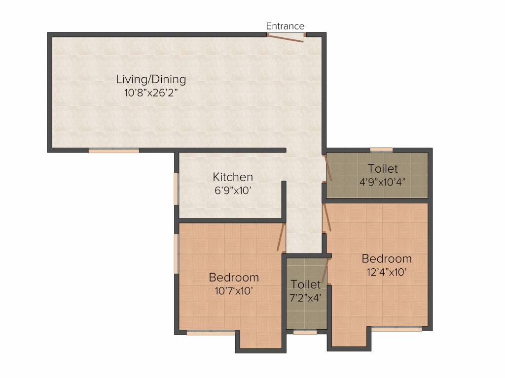 Bhawani Sunvalley (2BHK+2T (1,079 sq ft) 1079 sq ft)