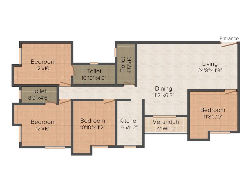 Bhawani Sunvalley (4BHK+3T (1,755 sq ft) 1755 sq ft)