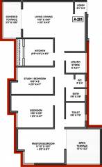 United Courtyard (2BHK+1T (843 sq ft) + Study Room 843 sq ft) United Courtyard (2BHK+1T (843 sq ft) + Study Room 843 sq ft)