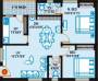 BR Constructions Hemadurga Signature Floor Plan (2BHK+2T (1,000 sq ft) 1000 sq ft)
