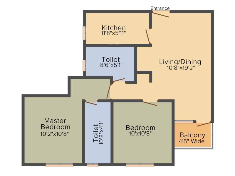 Deeshari Megacity (2BHK+2T (1,060 sq ft) 1060 sq ft)