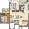 Kolte Patil iTowers Exente (2BHK+2T (1,230 sq ft) 1230 sq ft)