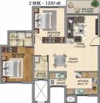 Kolte Patil iTowers Exente (2BHK+2T (1,230 sq ft) 1230 sq ft)