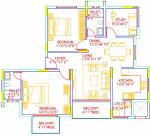 Kolte Patil iTowers Exente (2BHK+2T (1,366 sq ft)   Study Room 1366 sq ft)