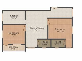Amudha Nickkoluz (2BHK+2T (910 sq ft) 910 sq ft) Amudha Nickkoluz (2BHK+2T (910 sq ft) 910 sq ft)