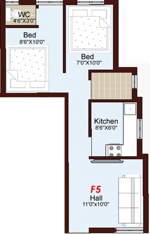 Crest Homes Selas (2BHK+1T (596 sq ft) 596 sq ft) Crest Homes Selas (2BHK+1T (596 sq ft) 596 sq ft)