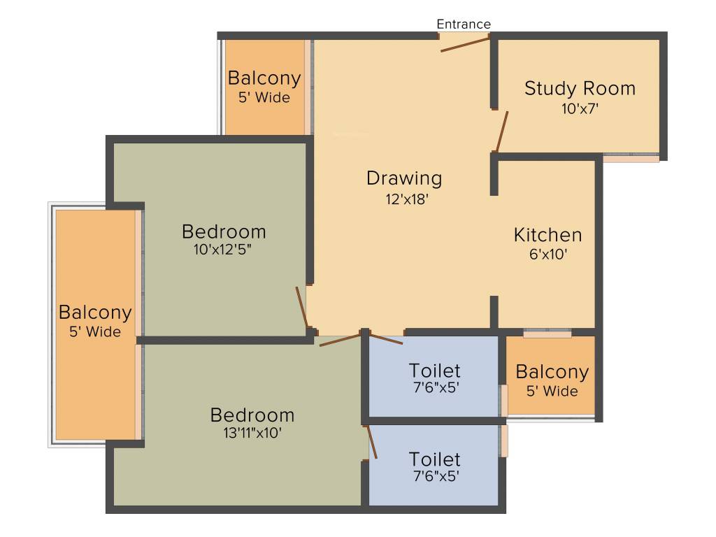 APS Capitals Pride (2BHK+2T (1,175 sq ft) Study Room 1175 sq ft) APS Capitals Pride (2BHK+2T (1,175 sq ft) Study Room 1175 sq ft)