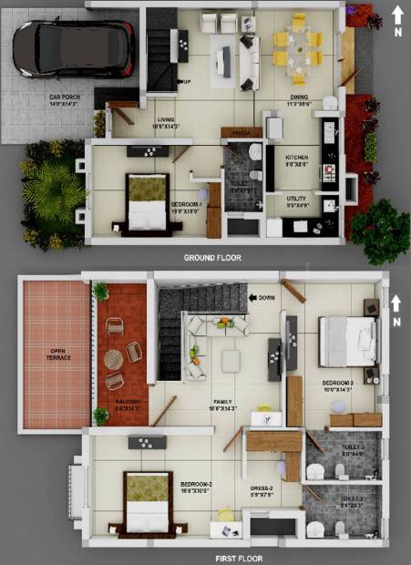 Pricol Springs II (3BHK+3T (1,776 sq ft) 1776 sq ft)