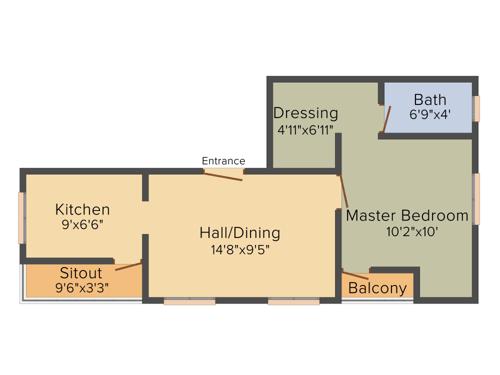 Pranav Casa Grand (1BHK+1T (620 sq ft) 620 sq ft)