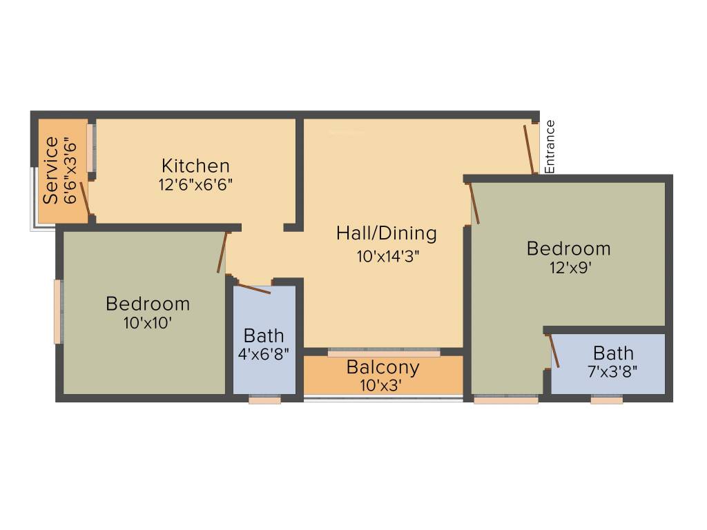 Pranav Casa Grand (2BHK+2T (875 sq ft) 875 sq ft) Pranav Casa Grand (2BHK+2T (875 sq ft) 875 sq ft)