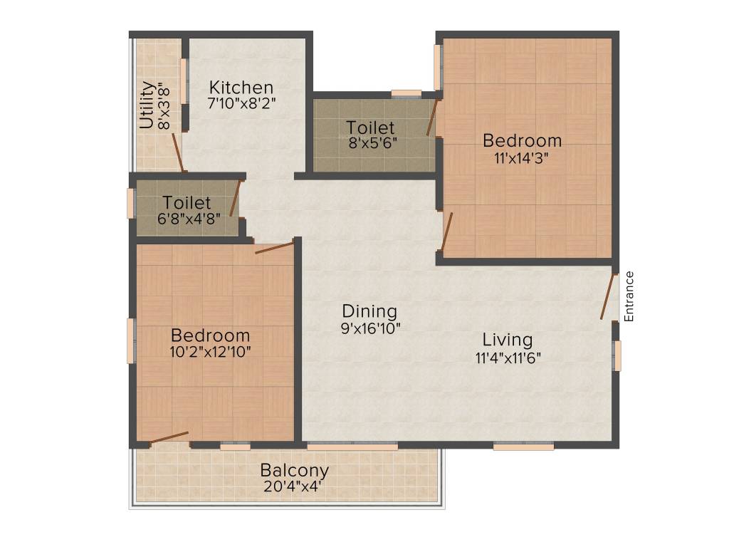 Sai Avhni (2BHK+2T (1,218 sq ft) 1218 sq ft)