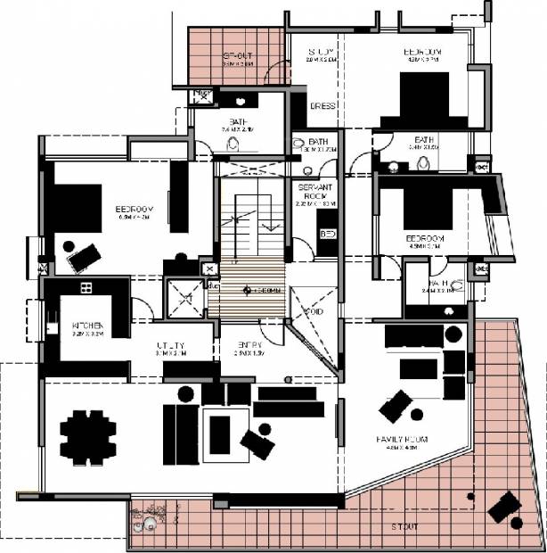 Sun Saipem Foothills (3BHK+3T (3,794 sq ft) 3794 sq ft)