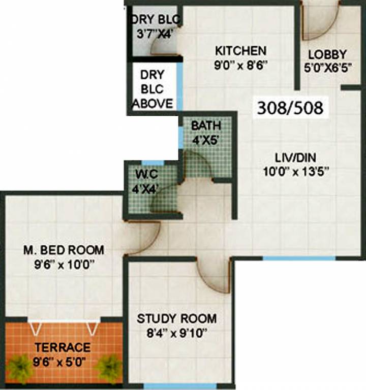 Mind Regency (2BHK+1T (730 sq ft) 730 sq ft) Mind Regency (2BHK+1T (730 sq ft) 730 sq ft)