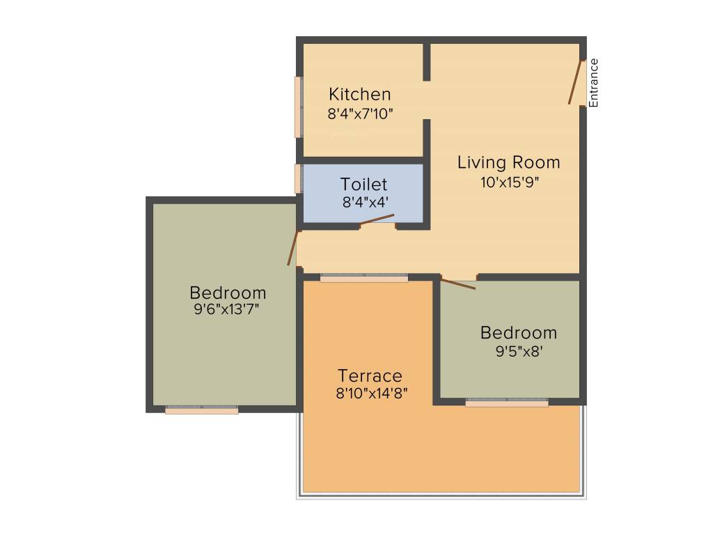 Mind Regency (2BHK+2T (871 sq ft) 871 sq ft) Mind Regency (2BHK+2T (871 sq ft) 871 sq ft)