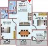 Fortitude Construction Proxima Floor Plan (2BHK+2T (1,060 sq ft) 1060 sq ft)