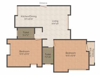 Kelkar Heramb Residency (2BHK+2T (1,005 sq ft) 1005 sq ft)