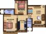 Shreedham Millenium Floor Plan (2BHK+2T)