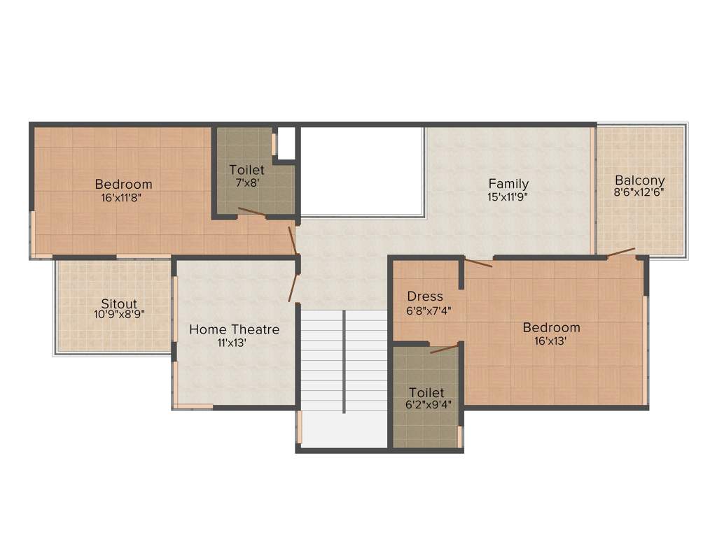 ND Around The Mangoes (3BHK+3T (2,980 sq ft) Servant Room 2980 sq ft)