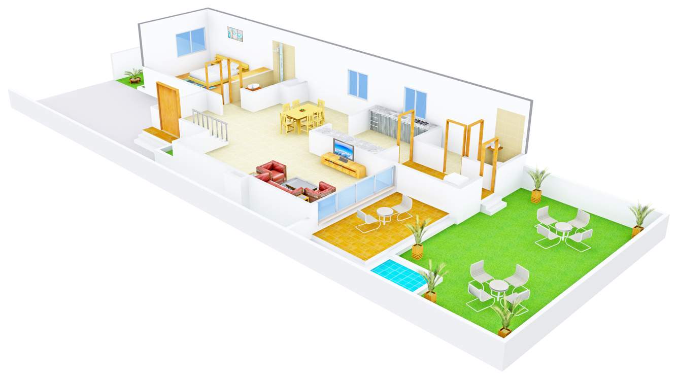 ND Around The Mangoes (3BHK+3T (2,980 sq ft) Servant Room 2980 sq ft)