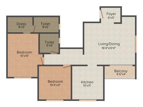 Cordon Darshan (2BHK+2T (1,186 sq ft) 1186 sq ft)