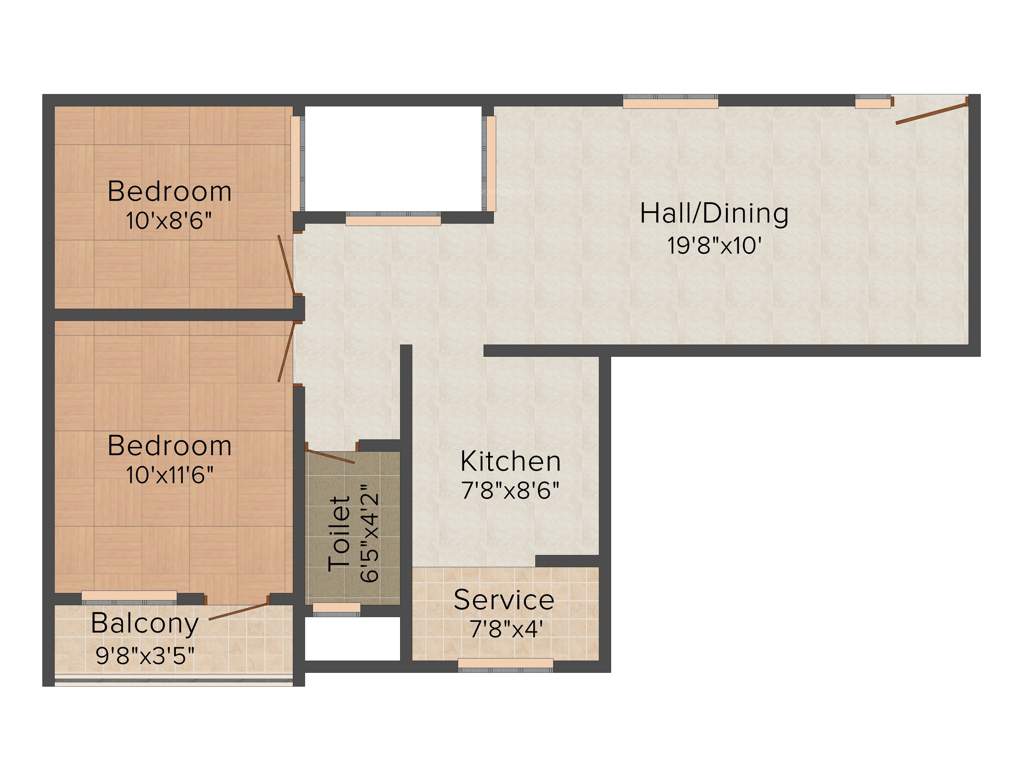 Nivasan Blue Heaven (2BHK+2T (802 sq ft) 802 sq ft)