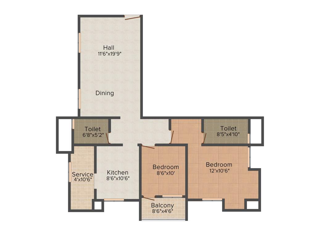 Nivasan Blue Heaven (2BHK+2T (1,124 sq ft) 1124 sq ft)