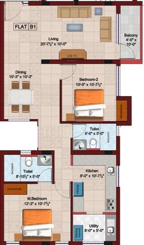 Nivasan Meenakshi Vishranth (2BHK+2T (1,000 sq ft) 1000 sq ft)