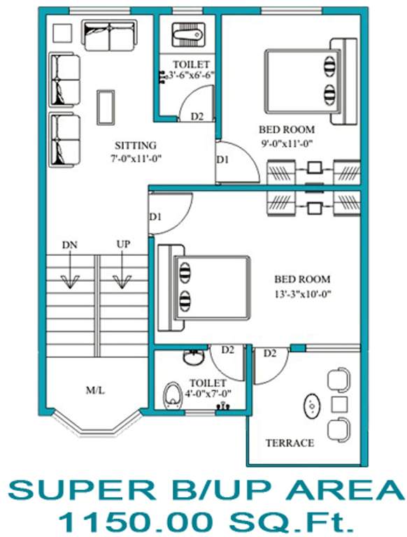 Neel Neel Vihar Villas (3BHK+3T (1,150 sq ft) 1150 sq ft)