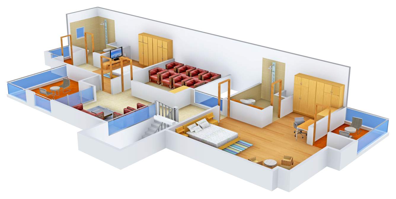 ND Around The Mangoes (3BHK+3T (3,420 sq ft) Study Room 3420 sq ft)