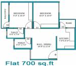 Neel Neel Vihar Apartment (2BHK+2T (700 sq ft) 700 sq ft)