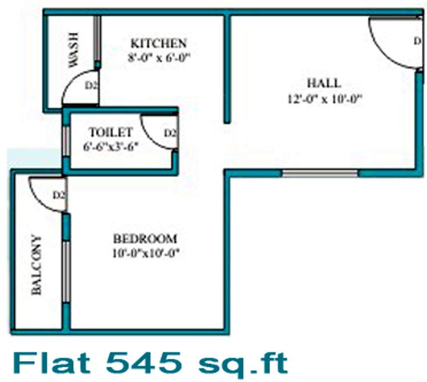 Neel Neel Vihar Apartment (1BHK+1T (545 sq ft) 545 sq ft)