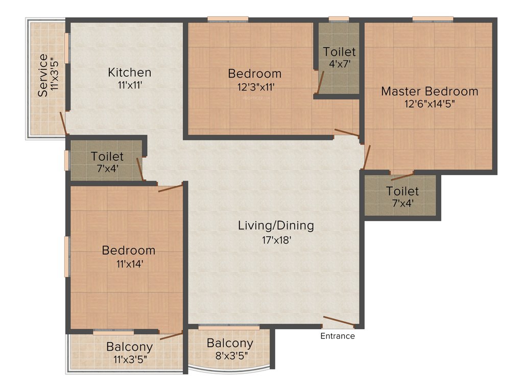 M R Adithya Developers Adithya Pearl (3BHK+3T (1,725 sq ft) 1725 sq ft)