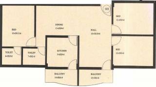 Floor Plan (3BHK+2T (1,218 sq ft) 1218 sq ft) Adith Constructions Cascia Victoria Floor Plan (3BHK+2T (1,218 sq ft) 1218 sq ft)