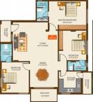 Floor Plan (3BHK+3T (1,525 sq ft) 1525 sq ft) M R Adithya Developers Sri ICR Enclave Floor Plan (3BHK+3T (1,525 sq ft) 1525 sq ft)