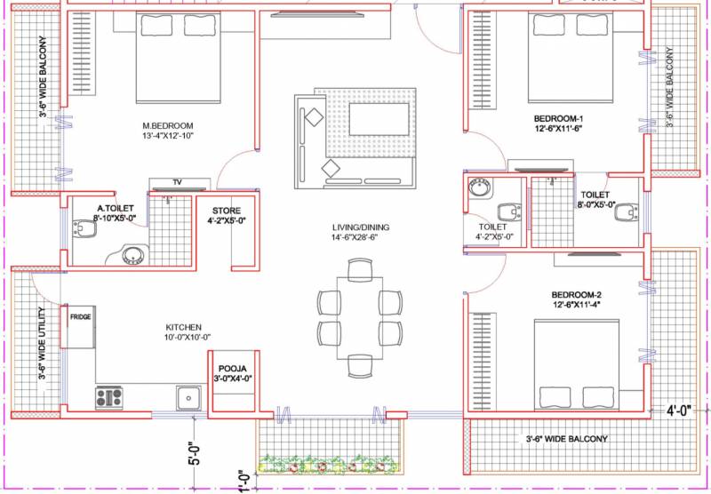 Rajarajeshware Parswa Prakruthi (3BHK+3T (1,920 sq ft)   Pooja Room 1920 sq ft)